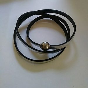 Sexy Black and Silver Infinity Wrap bracelet